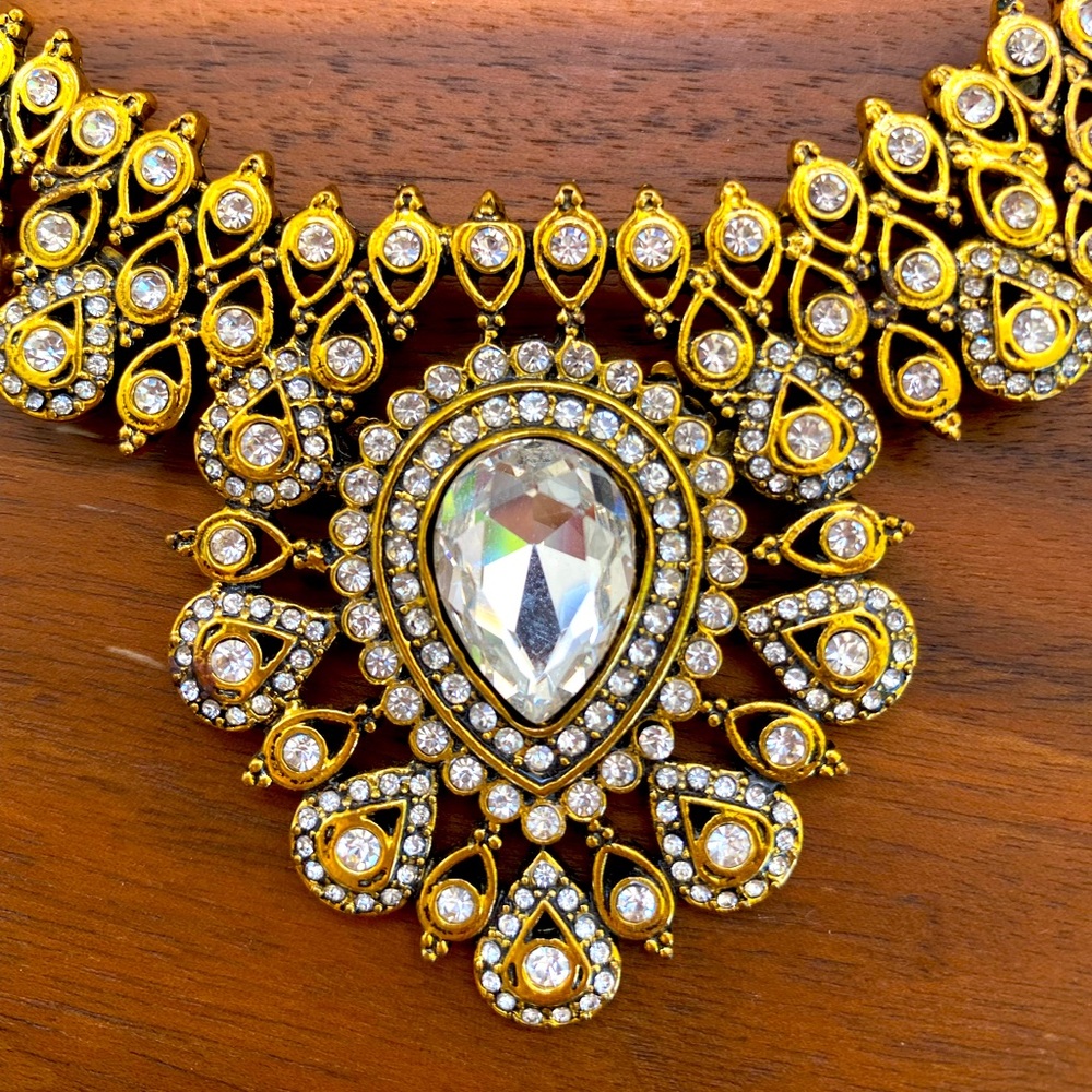 Amrita Singh Gold + Crystal Choker (NWT)